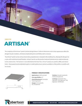 ROB Artisan Data Sheets